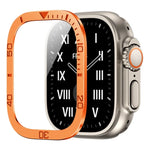 Khung kim loại vòng số tích hợp phim cường lực, Dành cho Apple Watch Ultra 1 / 2 / 3 49mm