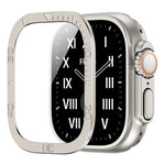 Khung kim loại vòng số tích hợp phim cường lực, Dành cho Apple Watch Ultra 1 / 2 / 3 49mm