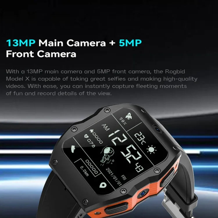 Model X Đồng hồ Thông minh Gốm Android 9.0 4G Chống Nước IP68 Màn hình 1.99 inch Hai Camera, 2GB+16GB, 4GB+128GB