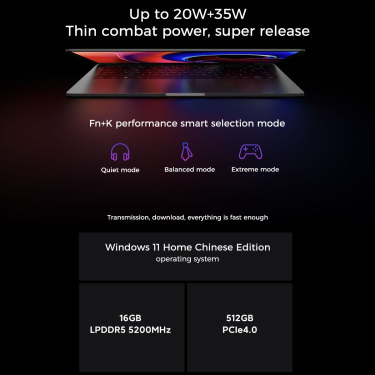 Laptop Xiaomi RedmiBook Pro 14 inch, Windows 11 Home phiên bản Trung Quốc, Intel thế hệ 12 Core i7-12650H mười nhân, đồ họa rời MX550, i7-12650H MX550