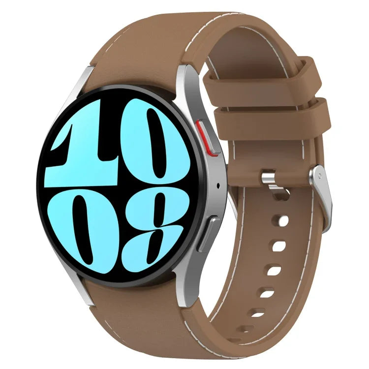 Dây đồng hồ da silicone, dành cho Samsung Galaxy Watch 6 / 6 Classic