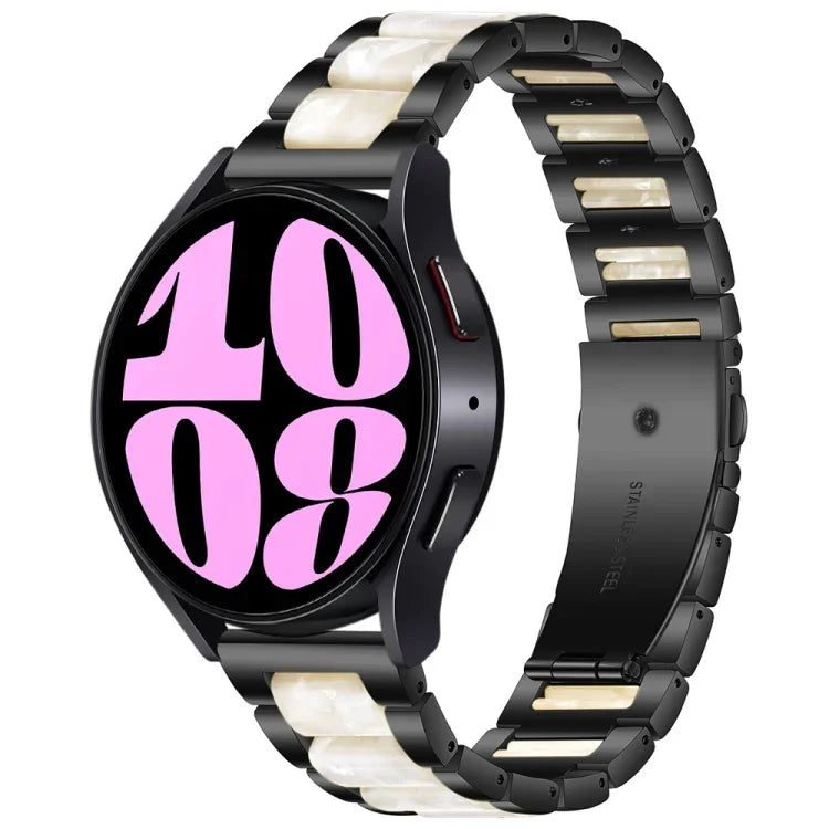 Dây đồng hồ kim loại ba hạt nhựa, dành cho Samsung Galaxy Watch 6 / 6 Classic