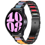 Dây đồng hồ kim loại ba hạt nhựa, dành cho Samsung Galaxy Watch 6 / 6 Classic