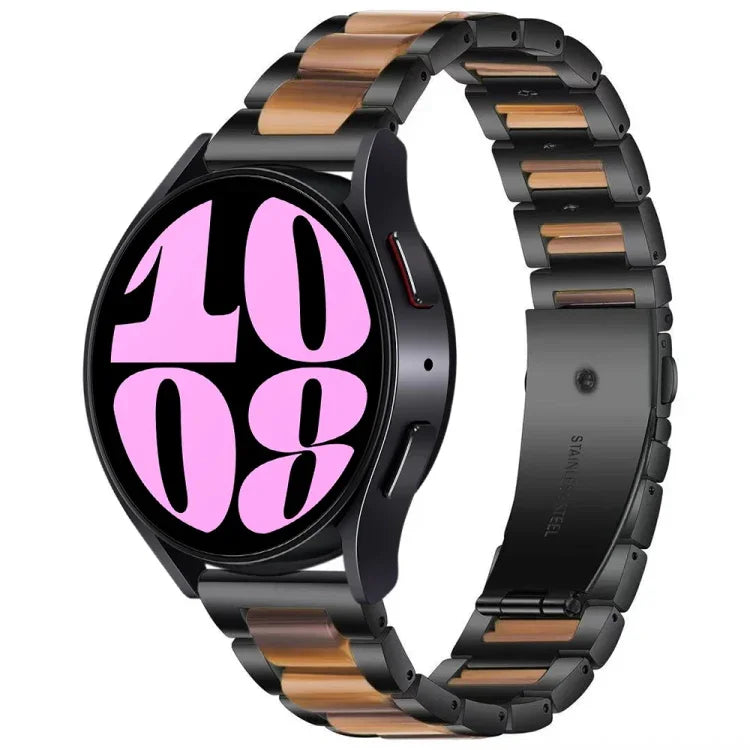 Dây đồng hồ kim loại ba hạt nhựa, dành cho Samsung Galaxy Watch 6 / 6 Classic
