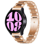 Dây đồng hồ kim loại ba hạt nhựa, dành cho Samsung Galaxy Watch 6 / 6 Classic
