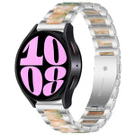 Dây đồng hồ kim loại ba hạt nhựa, dành cho Samsung Galaxy Watch 6 / 6 Classic