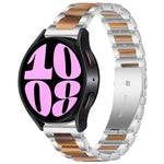 Dây đồng hồ kim loại ba hạt nhựa, dành cho Samsung Galaxy Watch 6 / 6 Classic