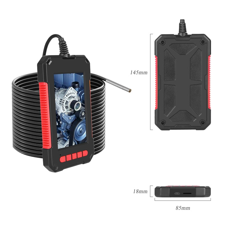 Nội soi công nghiệp cầm tay tích hợp màn hình dọc chống nước HD đỏ 3.9mm P40, 2m, 5m, 10m
