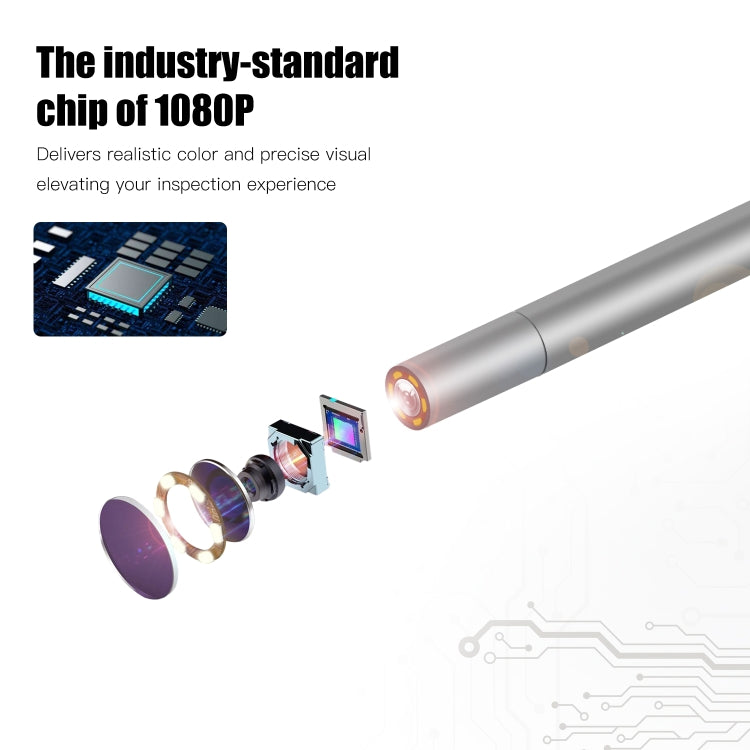 Nội soi công nghiệp cầm tay tích hợp màn hình dọc chống nước HD đỏ 3.9mm P40, 2m, 5m, 10m
