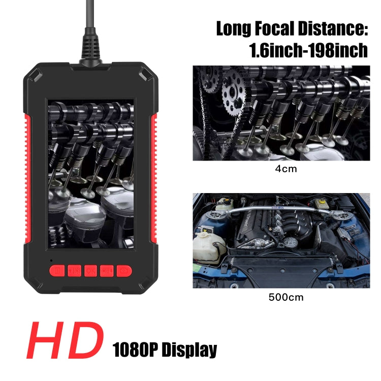 Nội soi công nghiệp cầm tay tích hợp màn hình dọc chống nước HD đỏ 3.9mm P40, 2m, 5m, 10m