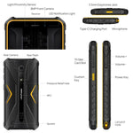 Ulefone Armor X12 Pro, điện thoại bền bỉ IP68/IP69K, màn hình 5.45 inch Android 15 MediaTek Helio G36 Octa Core, Mạng: 4G, NFC, 4GB+64GB