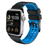 Dây đồng hồ silicone khóa đôi hàng chéo, Dành cho Apple Watch SE 40mm, Dành cho Apple Watch SE 44mm, Dành cho Apple Watch Series 7 41mm, Dành cho Apple Watch Series 7 45mm, Dành cho Apple Watch Series 6 40mm