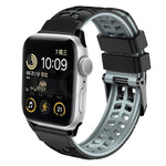 Dây đồng hồ silicone khóa đôi hàng chéo, Dành cho Apple Watch Series 4 40mm, Dành cho Apple Watch Series 3 38mm, Dành cho Apple Watch 38mm, Dành cho Apple Watch Series 3 42mm, Dành cho Apple Watch Series 2 42mm