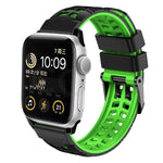Dây đồng hồ silicone khóa đôi hàng chéo, Dành cho Apple Watch Series 4 40mm, Dành cho Apple Watch Series 3 38mm, Dành cho Apple Watch 38mm, Dành cho Apple Watch Series 3 42mm, Dành cho Apple Watch Series 2 42mm