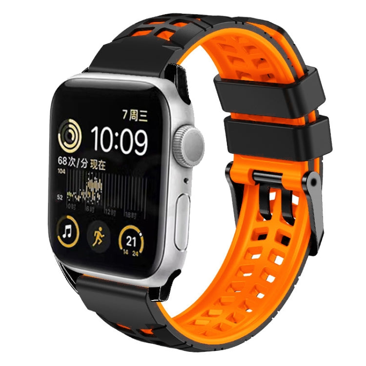 Twill Dual-row Buckle Silicone Watch Band, For Apple Watch Ultra 49mm, For Apple Watch SE 2023 44mm, For Apple Watch SE 2023 40mm, For Apple Watch Ultra 2 49mm, For Apple Watch Series 9 45mm