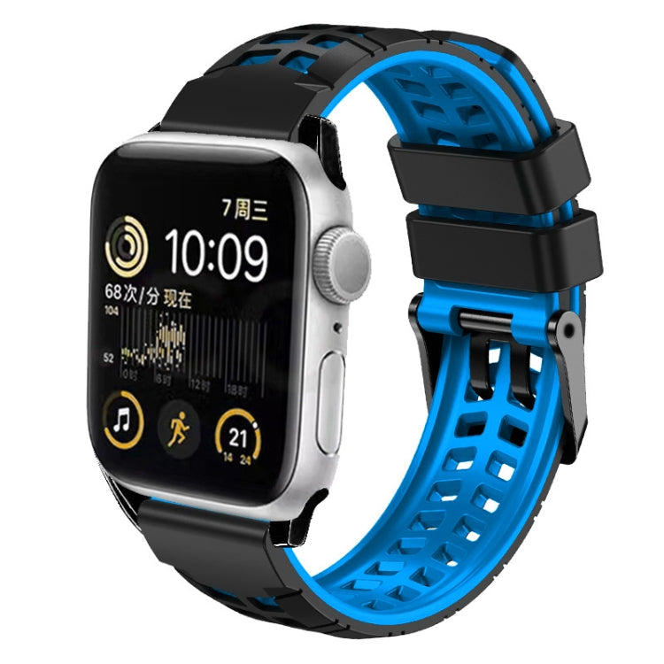 Twill Dual-row Buckle Silicone Watch Band, For Apple Watch Ultra 49mm, For Apple Watch SE 2023 44mm, For Apple Watch SE 2023 40mm, For Apple Watch Ultra 2 49mm, For Apple Watch Series 9 45mm