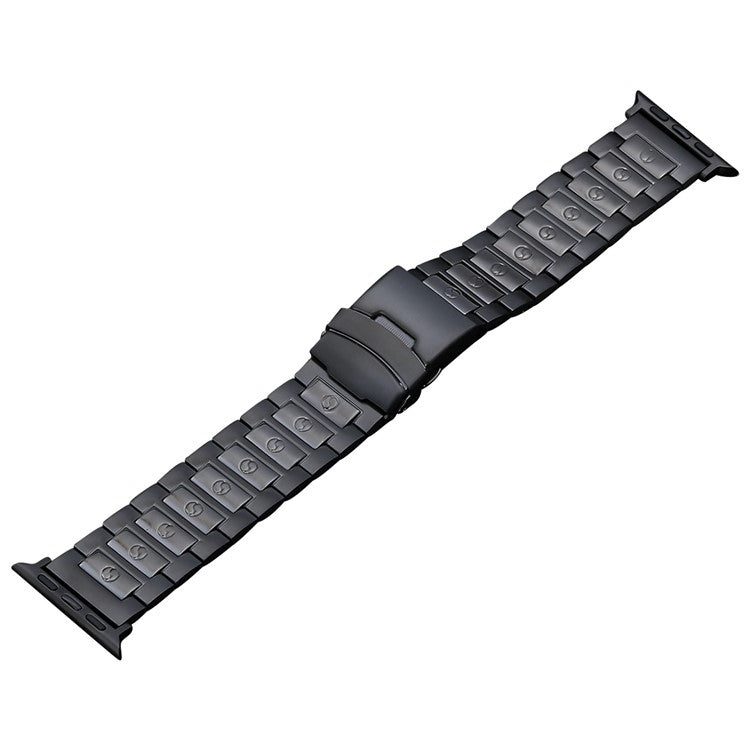 Safety Buckle Titanium Steel Watch Band, For Apple Watch Series 5 44mm, For Apple Watch Series 5 40mm, For Apple Watch Series 4 44mm, For Apple Watch 42mm, For Apple Watch Series 4 40mm, For Apple Watch 38mm, For Apple Watch Series 3 38mm              ...