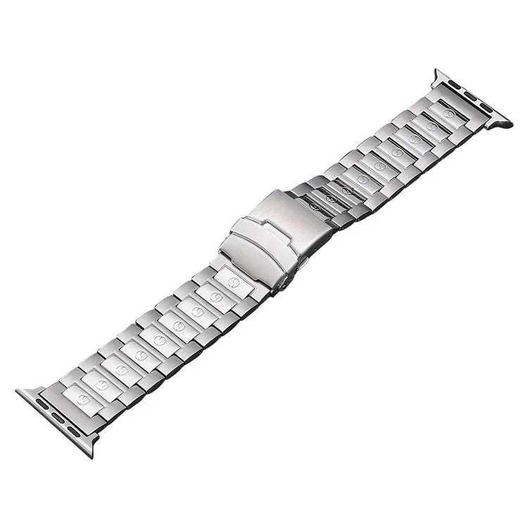 Safety Buckle Titanium Steel Watch Band, For Apple Watch Series 5 44mm, For Apple Watch Series 5 40mm, For Apple Watch Series 4 44mm, For Apple Watch 42mm, For Apple Watch Series 4 40mm, For Apple Watch 38mm, For Apple Watch Series 3 38mm              ...