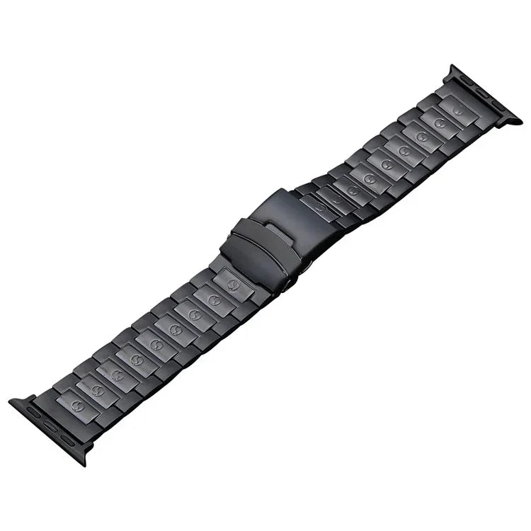 Safety Buckle Titanium Steel Watch Band, For Apple Watch Series 5 44mm, For Apple Watch Series 5 40mm, For Apple Watch Series 4 44mm, For Apple Watch 42mm, For Apple Watch Series 4 40mm, For Apple Watch 38mm, For Apple Watch Series 3 38mm              ...