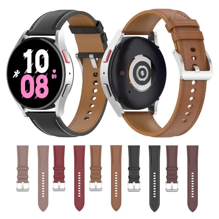 Leather Replacement Watch Band, For Samsung Galaxy Watch 6 / 6 Classic