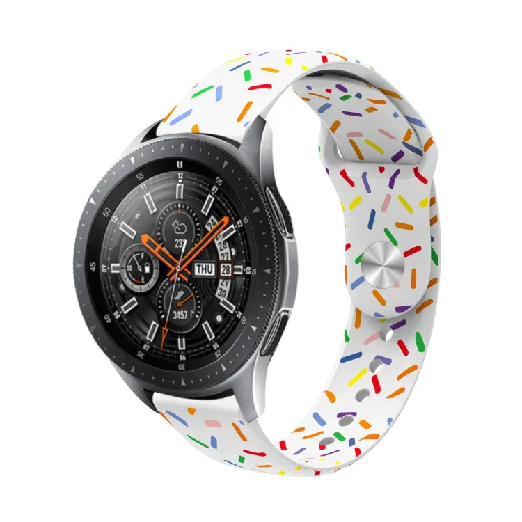 Dây đồng hồ silicone chấm cầu vồng thể thao, dành cho Samsung Galaxy Watch 6 / 6 Classic