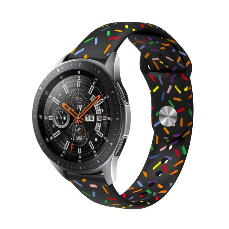 Dây đồng hồ silicone chấm cầu vồng thể thao, dành cho Samsung Galaxy Watch 6 / 6 Classic