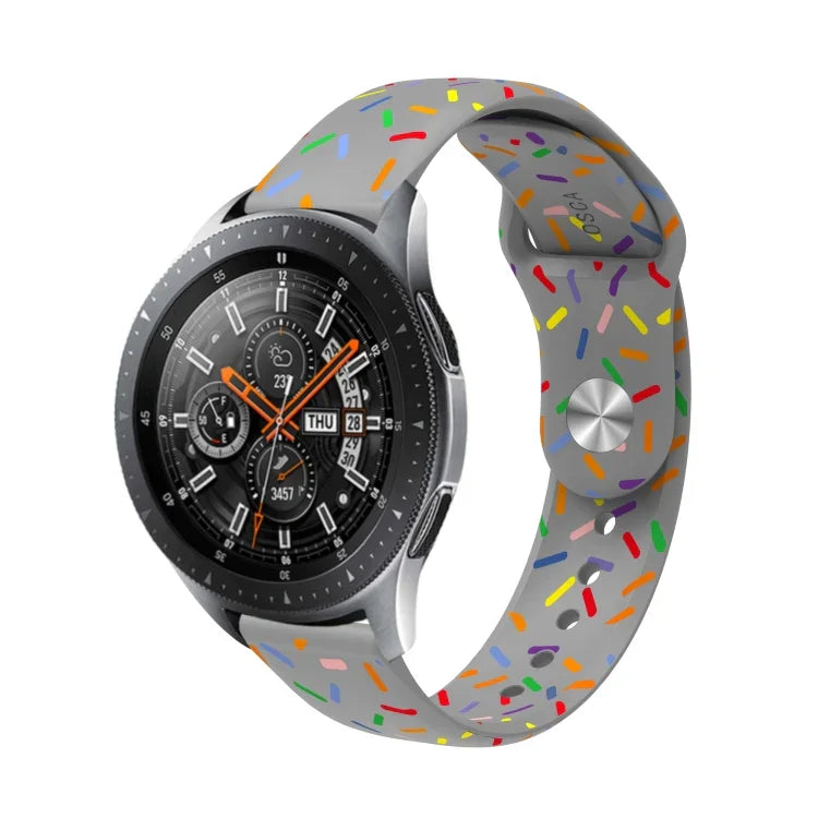 Dây đồng hồ silicone chấm cầu vồng thể thao, dành cho Samsung Galaxy Watch 6 / 6 Classic