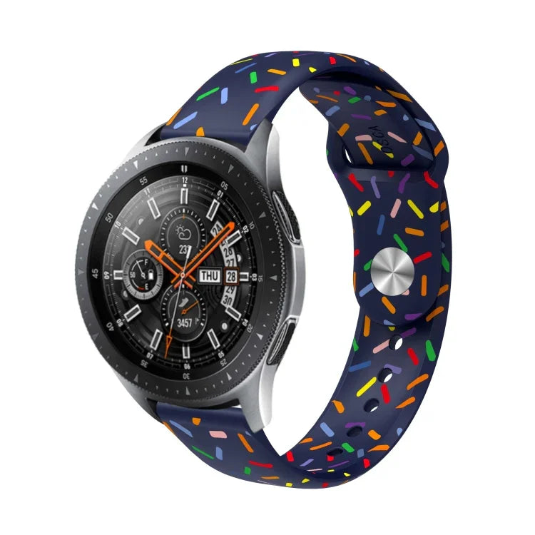 Dây đồng hồ silicone chấm cầu vồng thể thao, dành cho Samsung Galaxy Watch 6 / 6 Classic