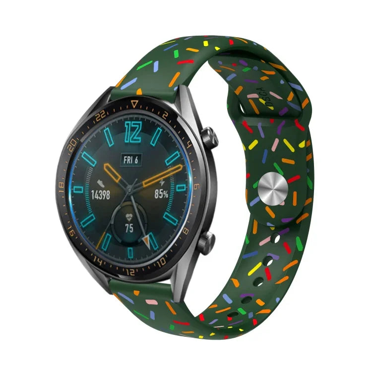 Dây đồng hồ silicone chấm cầu vồng thể thao, dành cho Samsung Galaxy Watch 6 / 6 Classic