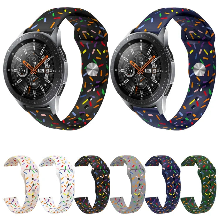 Dây đồng hồ silicone chấm cầu vồng thể thao, dành cho Samsung Galaxy Watch 6 / 6 Classic