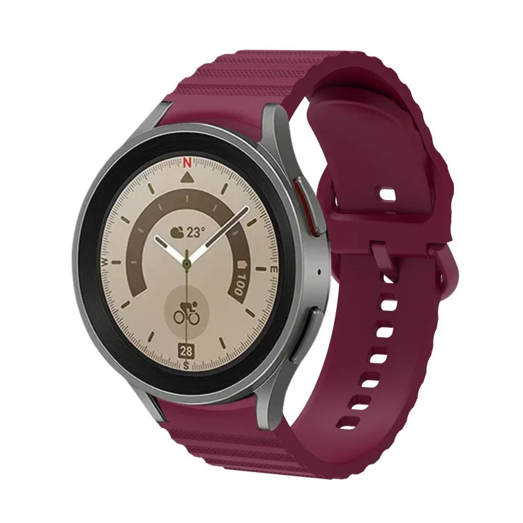 Wave Dotted Pure Color Buckle Silicone Watch Band, For Samsung Galaxy Watch 6 / 6 Classic