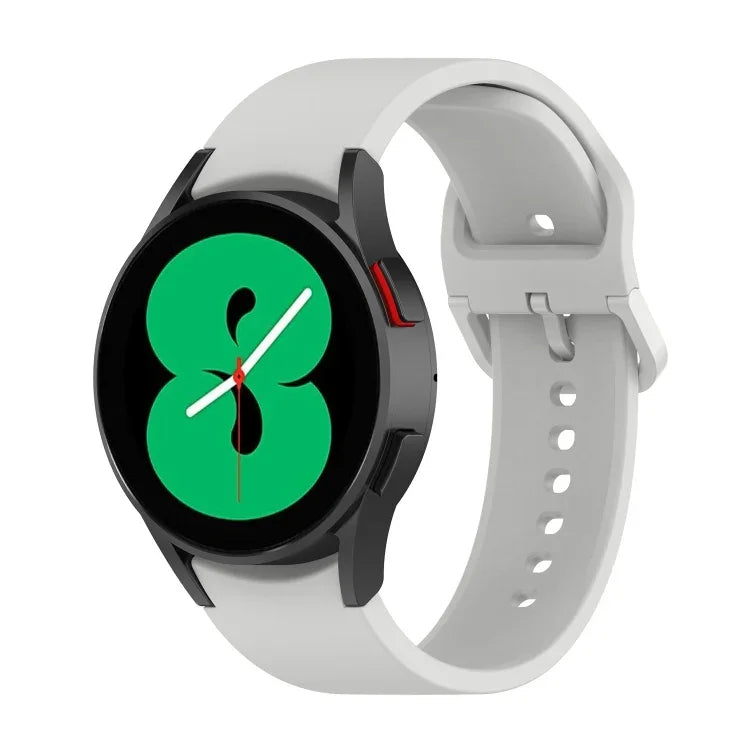 Dây đồng hồ silicone khóa cài màu trơn cho Samsung Galaxy Watch 6 / 6 Classic, cỡ L, cỡ S