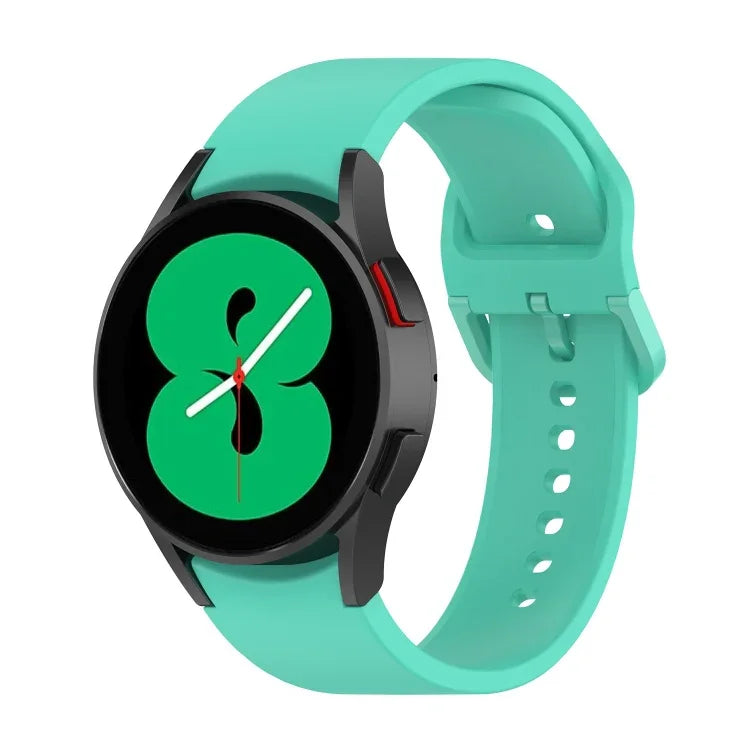 Dây đồng hồ silicone khóa cài màu trơn cho Samsung Galaxy Watch 6 / 6 Classic, cỡ L, cỡ S