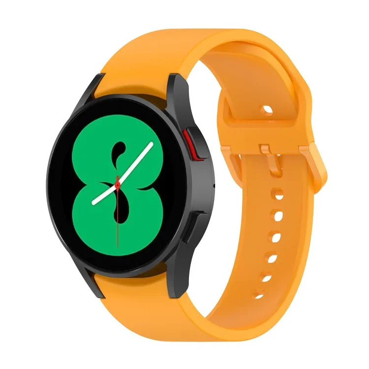 Dây đồng hồ silicone khóa cài màu trơn cho Samsung Galaxy Watch 6 / 6 Classic, cỡ L, cỡ S