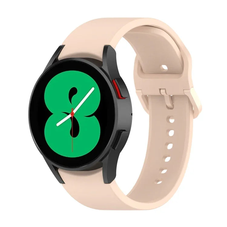 Dây đồng hồ silicone khóa cài màu trơn cho Samsung Galaxy Watch 6 / 6 Classic, cỡ L, cỡ S