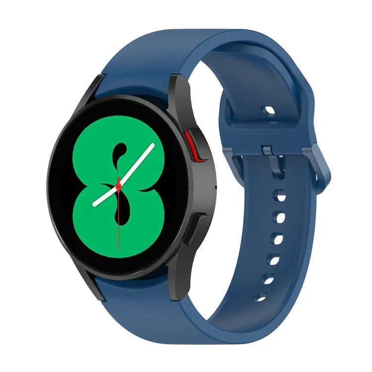Dây đồng hồ silicone khóa cài màu trơn cho Samsung Galaxy Watch 6 / 6 Classic, cỡ L, cỡ S
