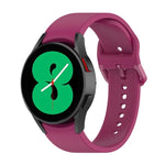Dây đồng hồ silicone khóa cài màu trơn cho Samsung Galaxy Watch 6 / 6 Classic, cỡ L, cỡ S