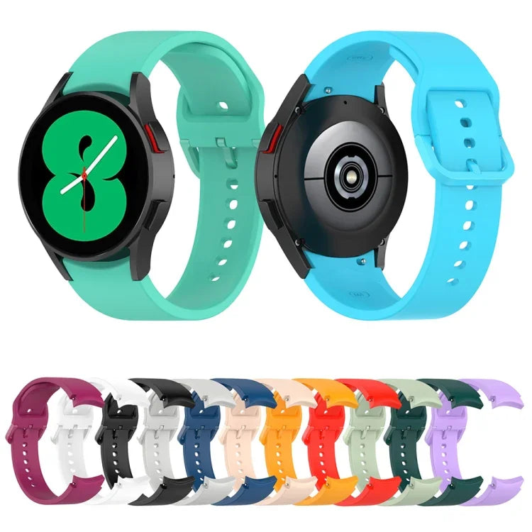 Dây đồng hồ silicone khóa cài màu trơn cho Samsung Galaxy Watch 6 / 6 Classic, cỡ L, cỡ S