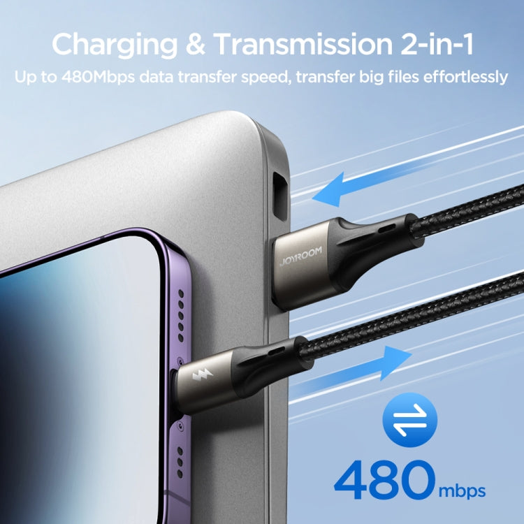 JOYROOM SA25-CL3 Cáp dữ liệu sạc nhanh 30W USB-C/Type-C sang 8 Pin, dài 1.2m, 2m, 3m