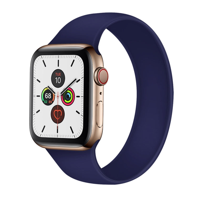 Dây đeo đồng hồ silicone đàn hồi màu trơn thay thế cho Apple Watch Series 5 & 4 40mm / 3 & 2 & 1 38mm, Kích thước: S 130mm, S 130mm, M 143mm, L 156mm
