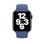 Dây đồng hồ silicone co giãn màu trơn cho Apple Watch Series 8&7 41mm / SE 2&6&SE&5&4 40mm / 3&2&1 38mm, Kích thước:M 143mm (Xanh Aqua), Kích thước:M 143mm