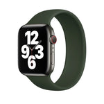 Dây đồng hồ silicone co giãn màu trơn cho Apple Watch Series 8&7 41mm / SE 2&6&SE&5&4 40mm / 3&2&1 38mm, Kích thước:M 143mm (Xanh Aqua), Kích thước:M 143mm