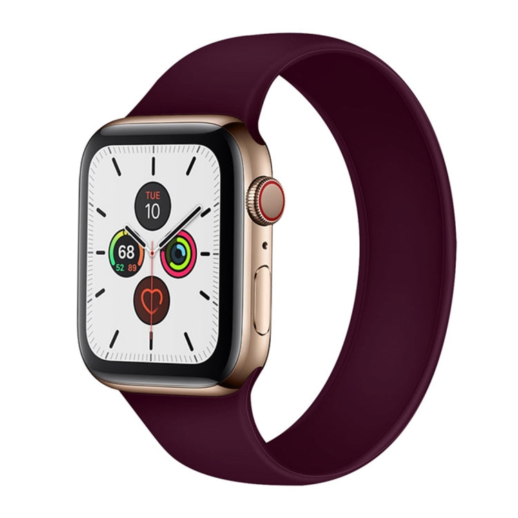 Dây đeo đồng hồ silicone đàn hồi màu trơn thay thế cho Apple Watch Series 5 & 4 40mm / 3 & 2 & 1 38mm, Kích thước: S 130mm, S 130mm, M 143mm, L 156mm