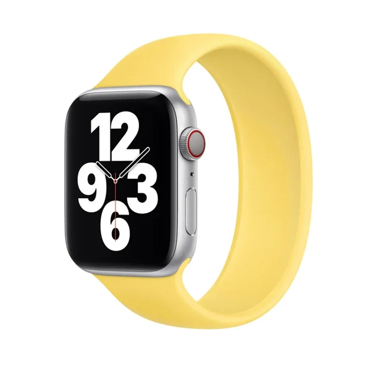 Dây đồng hồ silicone co giãn màu trơn cho Apple Watch Series 8&7 41mm / SE 2&6&SE&5&4 40mm / 3&2&1 38mm, Kích thước:M 143mm (Xanh Aqua), Kích thước:M 143mm