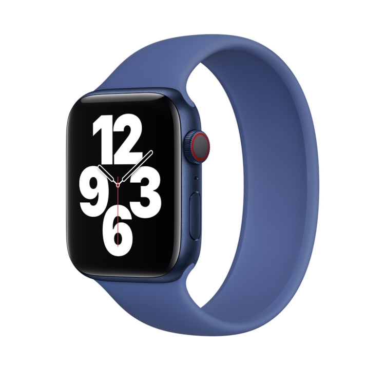 Dây đồng hồ silicone co giãn màu trơn cho Apple Watch Series 8&7 41mm / SE 2&6&SE&5&4 40mm / 3&2&1 38mm, Kích thước:L 156mm, Kích thước:L 156mm