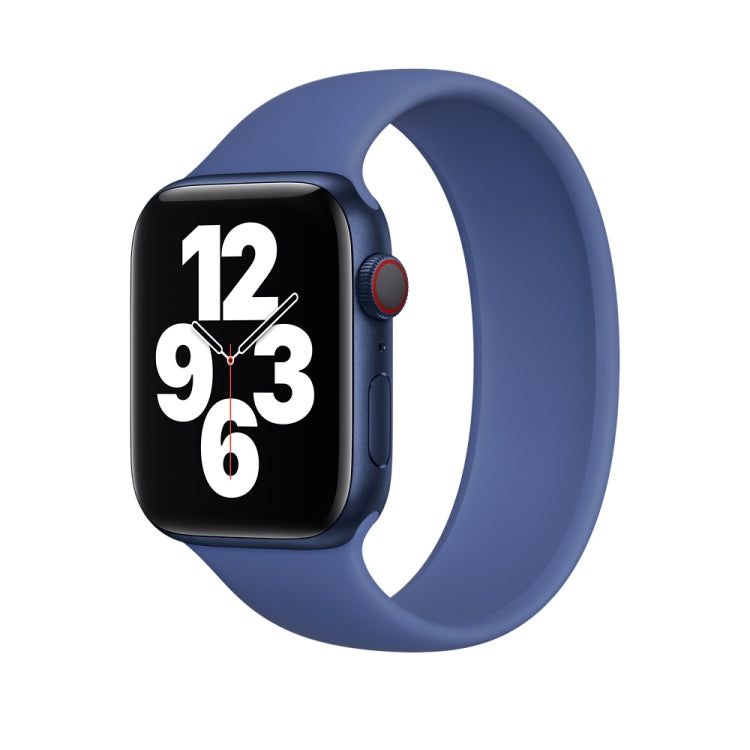 Dây đồng hồ silicone co giãn màu trơn cho Apple Watch Series 8&7 41mm / SE 2&6&SE&5&4 40mm / 3&2&1 38mm, Kích thước:L 156mm, Kích thước:L 156mm