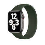 Dây đồng hồ silicone co giãn màu trơn cho Apple Watch Series 8&7 41mm / SE 2&6&SE&5&4 40mm / 3&2&1 38mm, Kích thước:L 156mm, Kích thước:L 156mm