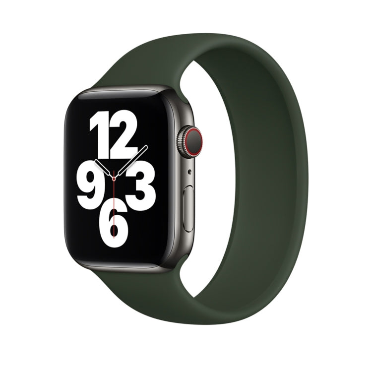 Dây đồng hồ silicone co giãn màu trơn cho Apple Watch Series 8&7 41mm / SE 2&6&SE&5&4 40mm / 3&2&1 38mm, Kích thước:L 156mm, Kích thước:L 156mm