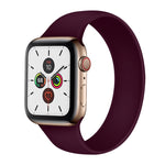 Dây đeo đồng hồ silicone đàn hồi màu trơn thay thế cho Apple Watch Series 5 & 4 40mm / 3 & 2 & 1 38mm, Kích thước: S 130mm, S 130mm, M 143mm, L 156mm