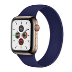 Dây đeo đồng hồ silicone đàn hồi màu trơn thay thế cho Apple Watch Series 5 & 4 44mm / 3 & 2 & 1 42mm, Kích thước: S 130mm, S 130mm, Kích thước: M 143mm, M 143mm, Kích thước: L 156mm, L 156mm